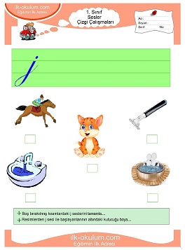 Çocuklar İçin J Sesi Çalışma Sayfaları 